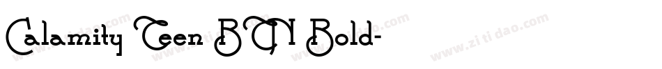 Calamity Teen BTN Bold字体转换